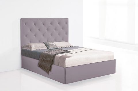 Aro tapizado para cama luxe 160 tejido tex gris.