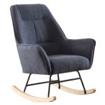 Butaca mecedora Rocker tejido gris